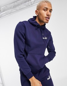 Худи темно-синего цвета с логотипом Puma Essentials-Темно-синий