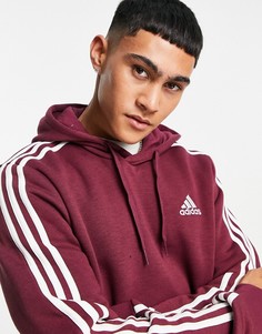 Худи бордового цвета с тремя полосками adidas ZNE-Красный