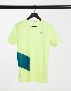 Желтая футболка для бега со вставками PUMA-Желтый