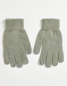 Серые перчатки с отделкой для сенсорных устройств SVNX-Серый