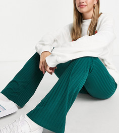 Эксклюзивные расклешенные брюки в рубчик темно-зеленого цвета Only-Зеленый цвет