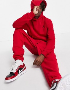 Красный флисовый худи без застежки Nike Jordan