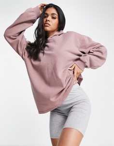 Худи в минималистичном стиле выбеленного верескового цвета ASOS DESIGN-Фиолетовый цвет