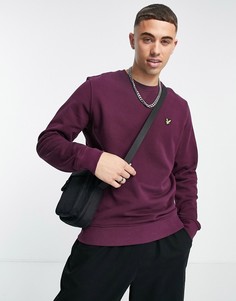 Бордовый свитшот с круглым вырезом Lyle & Scott-Красный