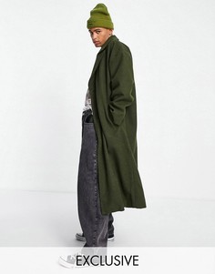 Зеленое легкое пальто Reclaimed Vintage Inspired-Зеленый цвет