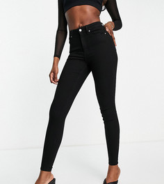 Черные джинсы скинни с завышенной талией ASOS DESIGN Tall-Черный