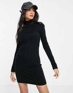 Черное короткое платье с высоким воротом French Connection-Черный цвет