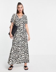 Платье макси из органического хлопка с абстрактным принтом Vero Moda-Multi
