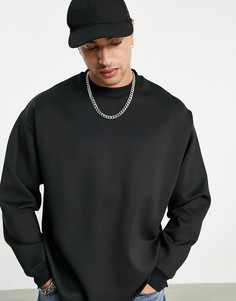 Oversized-свитшот с высокой горловиной ASOS DESIGN-Темно-синий