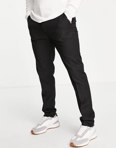 Черные узкие брюки из переработанного материала Topman-Черный цвет