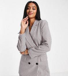 Розовый жакет в клетку Miss Selfridge Petite-Розовый цвет