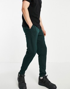 Зеленые джоггеры в клетку от комплекта Topman-Черный
