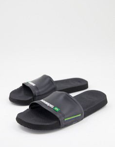 Черные шлепанцы Havaianas brasil-Черный цвет