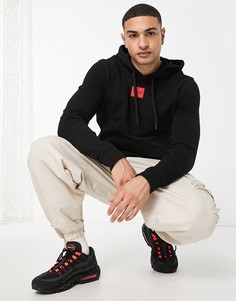 Худи черного цвета без застежки и с логотипом HUGO Daratschi214-Черный цвет