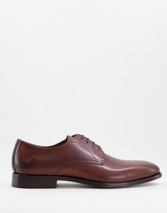 Коричневые туфли на шнуровке BOSS Lisbon-Коричневый цвет