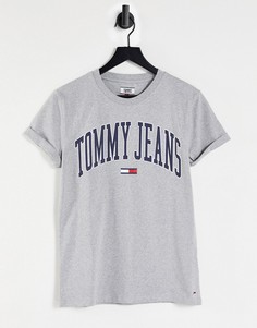 Серая футболка с логотипом в университетском стиле Tommy Jeans-Серый