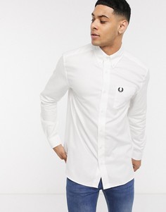 Белая оксфордская рубашка Fred Perry-Белый