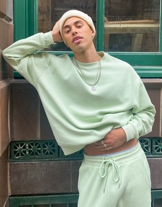 Зеленый oversized-свитшот в рубчик от комплекта ASOS DESIGN-Зеленый цвет