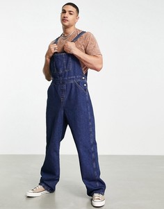 Свободный джинсовый комбинезон синего оттенка ASOS DESIGN-Голубой