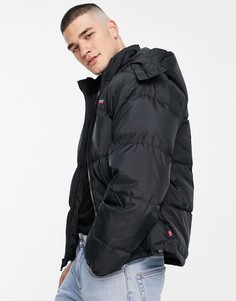 Короткий черный пуховик с капюшоном Levis Fillmore-Черный цвет Levis®