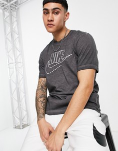 Черная футболка с графическим принтом Nike Futura-Черный цвет
