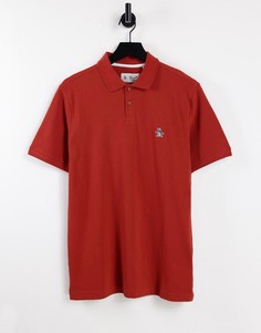 Красная футболка поло в рубчик Original Penguin-Красный