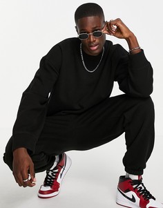 Черный oversized-свитшот от комплекта Topman-Черный цвет