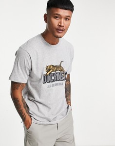 Серая футболка с принтом тигра Dickies-Серый