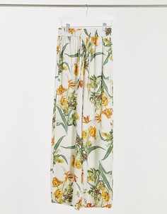 Широкие брюки с цветочным принтом от комплекта Object Jamy-Многоцветный