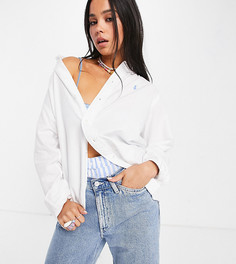Эксклюзивная белая oversized-рубашка с логотипом Polo Ralph Lauren x ASOS-Белый