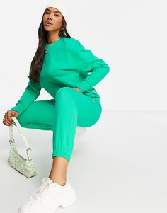Джоггеры из трикотажа с начесом с изнаночной стороны ASOS 4505-Зеленый цвет