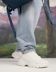 Светлые кроссовки на массивной подошве с резиновыми вставками ASOS DESIGN-Серый
