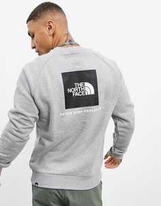 Серый свитшот с рукавами реглан The North Face Red Box