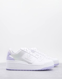 Белые кроссовки с переливающимися вставками adidas Originals Forum-Белый