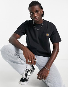 Черная футболка с эффектом пигментного окрашивания Carhartt WIP Vista-Черный цвет