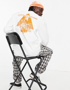 Белый лонгслив Carhartt WIP Pyramid