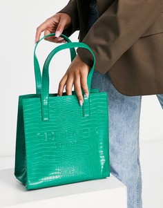 Изумрудно-зеленая сумка-тоут Ted Baker Reptcon-Зеленый цвет