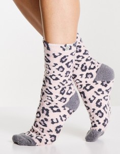 Розовые носки с леопардовым принтом UGG Leslie-Разноцветный