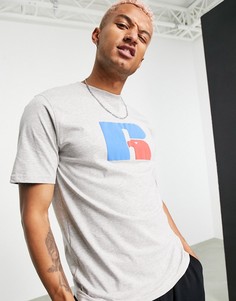 Серая футболка с большим логотипом Russell Athletic Jerry-Серый
