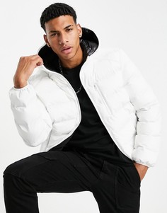 Белая стеганая куртка с наполнителем Topman-Белый