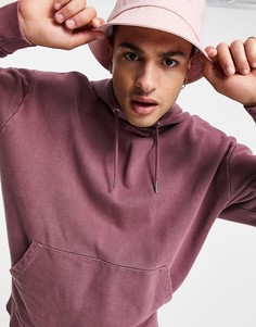 Худи в стиле oversized выбеленного бордового цвета от комплекта ASOS DESIGN-Красный