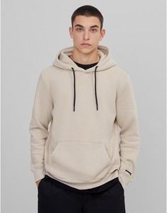 Бежевое худи Bershka-Светло-бежевый цвет