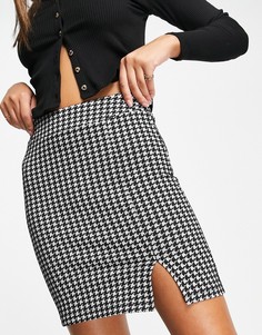Мини-юбка в черную клетку Vero Moda FRSH-Разноцветный