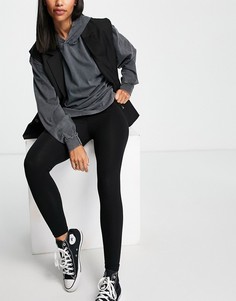 Черные леггинсы из органического хлопка Miss Selfridge-Черный цвет
