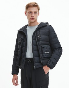 Черный пуховик в городском стиле «2 в 1» Calvin Klein Jeans-Черный цвет