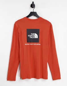 Оранжевые лонгслив The North Face Red Box-Оранжевый цвет