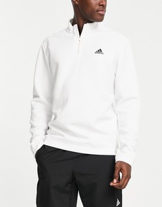 Белый свитшот на молнии длиной 1/4 adidas Golf