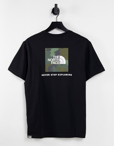 Черная/камуфляжная футболка The North Face Red Box-Черный цвет