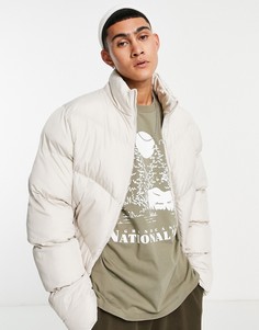 Светло-бежевая дутая куртка ASOS DESIGN-Blonde