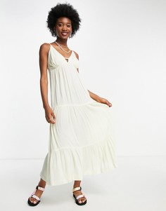 Платье макси А-силуэта шалфейно-зеленого цвета Miss Selfridge-Зеленый цвет